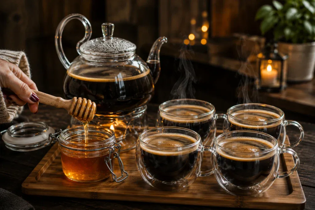 Adding Manuka Honey to Hot Coffee 
