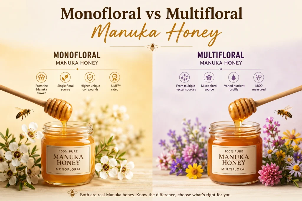 Monofloral vs Multifloral Manuka Honey