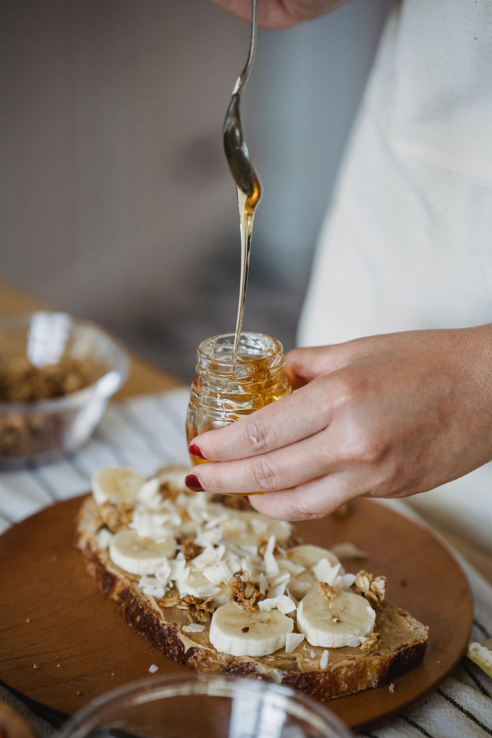 Manuka honey is using during breakfast 