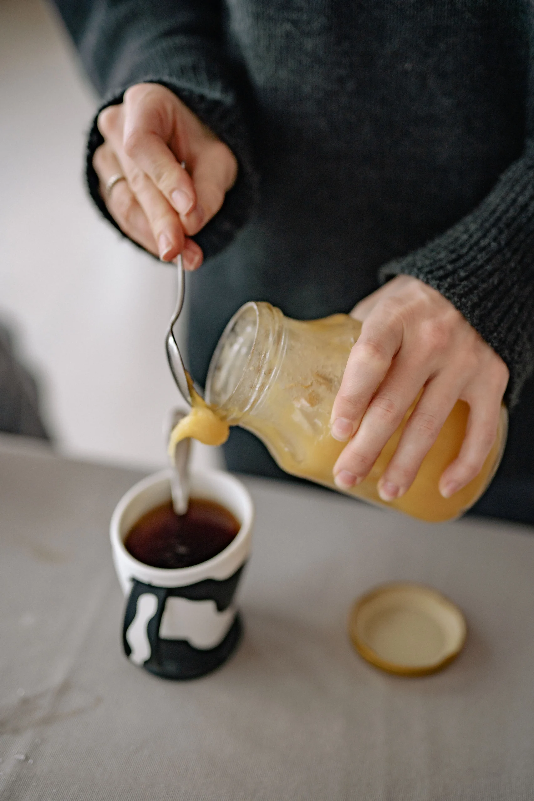 Honey is using with coffee